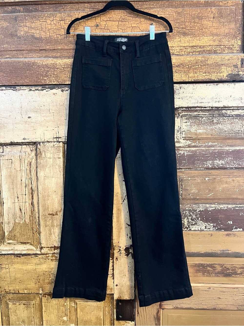 Judy Blue Black High Rise Wide Leg Jeans NWOT Stretch Denim